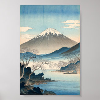 Mount Fuji Vintage Origineel Ontwerp Poster van de