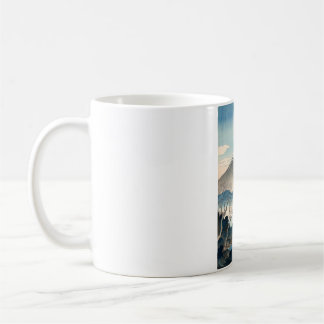 Mount Fuji Vintage Origineel Ontwerp van de Kunste Koffiemok