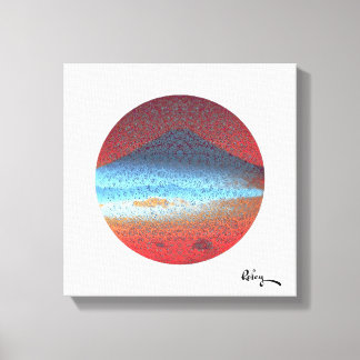 Mount Fuji White beroemd gemaakt door Rofey Canvas Afdruk