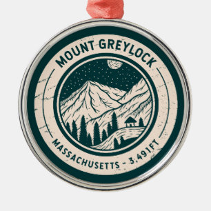 Mount Greylock Massachusetts Wandelskiën Reizen Metalen Ornament