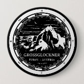 Mount Grossglockner - Tirol Oostenrijk Alpen Ronde Button 4,0 Cm (Voorkant)
