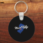 Mount Holly New Jersey Nj Map Sleutelhanger (Voorkant)