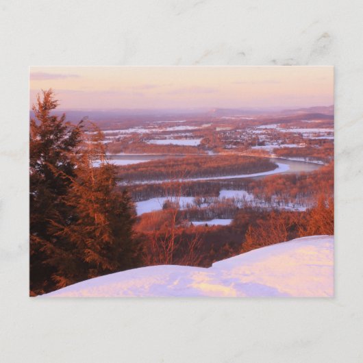 Mount Holyoke Winter Evening Briefkaart (Voorkant)