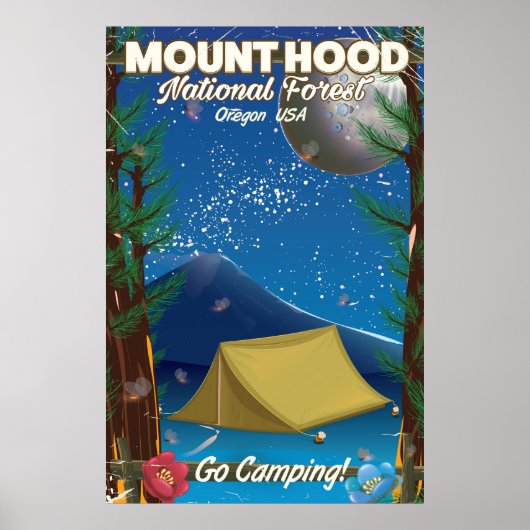 Mount Hood National Forest Reisposter Poster (Voorkant)