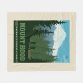Mount Hood | Oregon Fleece Deken (Voorkant (Horizontaal))