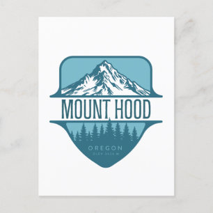 Mount Hood Oregon Mountain crest ontwerp Briefkaart