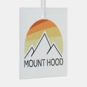 Mount Hood Oregon Retro Glas Ornament (Voorkant Rechts)