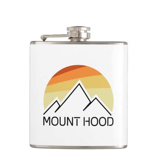 Mount Hood Oregon Retro Heupfles (Voorkant)