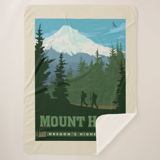 Mount Hood | Oregon Sherpa Deken (Voorkant)