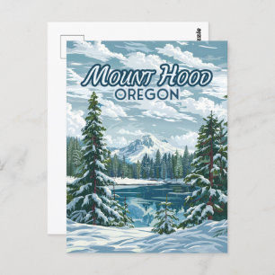 Mount Hood Oregon Ski Pacific Northwest Winter Briefkaart