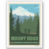 Mount Hood | Oregon Sticker (Voorkant)