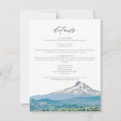 MOUNT HOOD Waterverf Trouwgegevens Kaart (Voorkant)