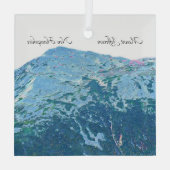 Mount Jefferson Glass Ornament (Achterkant)