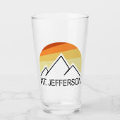 Mount Jefferson New Hampshire Retro Glas (Voorkant)