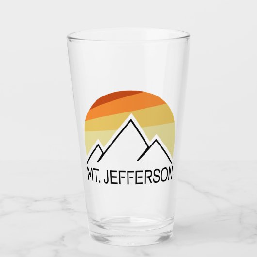 Mount Jefferson New Hampshire Retro Glas (Voorkant)