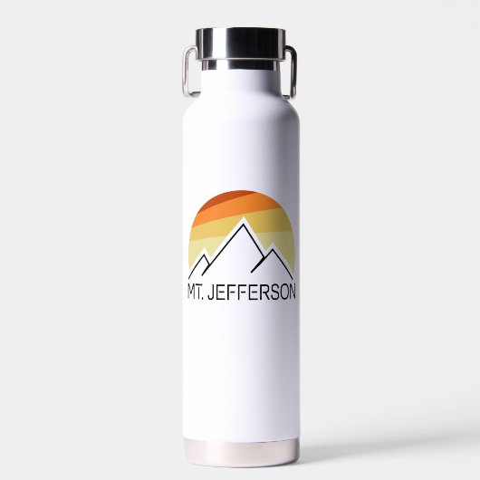 Mount Jefferson New Hampshire Retro Waterfles (Voorkant)