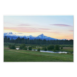 Mount Jefferson, Oregon Volcano Foto Afdruk