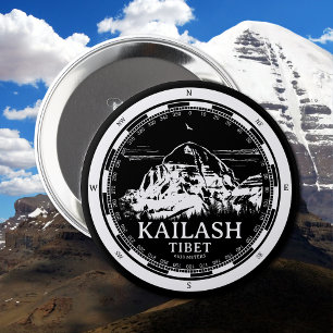 Mount Kailash - Gang Rinpoche Tibet Ronde Button 4,0 Cm