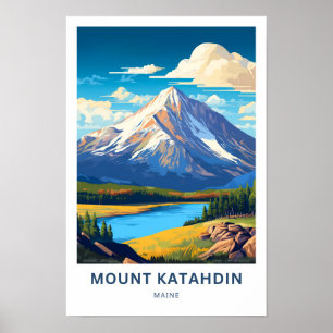 Mount Katahdin Maine Reisprint Poster