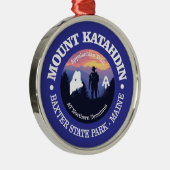 Mount Katahdin (rd2) Metalen Ornament (Rechts)