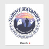 Mount Katahdin (rd2) Sticker (Vel)