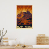 Mount Kenya V04 Poster (Keuken)