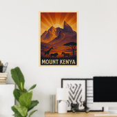 Mount Kenya V04 Poster (Thuiskantoor)