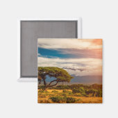 Mount Kilimanjaro | Amboseli, Kenia Magneet (Voorkant / Achterkant)