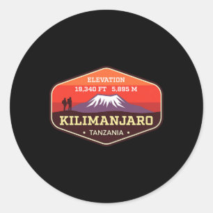 Mount Kilimanjaro hoogste piek Afrika klimmen slec Ronde Sticker