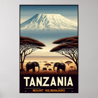 Mount Kilimanjaro Safari – Oude Tanzania Reizen Poster