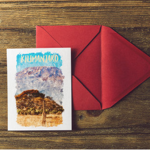 Mount Kilimanjaro Tanzania Afrika Reizen Briefkaart