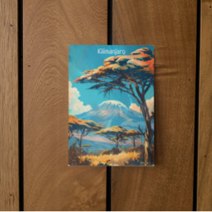 Mount Kilimanjaro Tanzania Vintage Travel Briefkaart