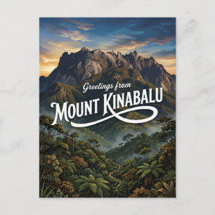 Mount Kinabalu Maleisië Briefkaart