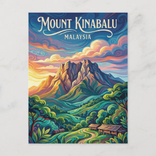 Mount Kinabalu Maleisië Briefkaart