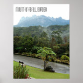 Mount Kinabalu Mountain en Borneo Oerwoud Poster (Voorkant)