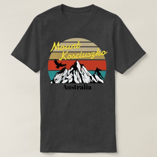 Mount Kosciuszko ski Australië 2 T-shirt (Design voorkant)