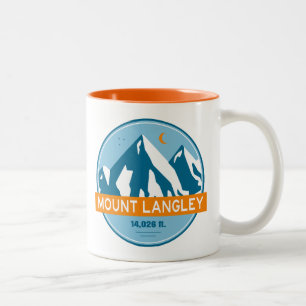 Mount Langley California sterren maan Tweekleurige Koffiemok