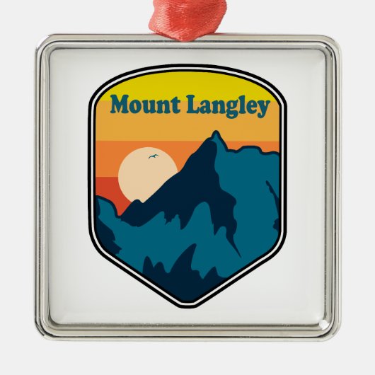 Mount Langley California Sunrise Metalen Ornament (Voorkant)