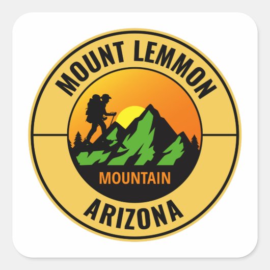 Mount Lemmon Arizona Hiking Vierkante Sticker (Voorkant)