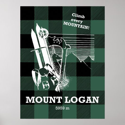 Mount Logan Canada St Elias Range Mountainking Poster (Voorkant)