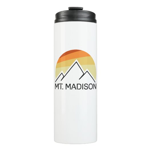 Mount Madison New Hampshire Retro Thermosbeker (Voorkant)