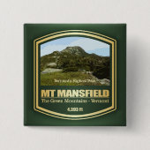 Mount Mansfield (PF) Vierkante Button 5,1 Cm (Voorkant)