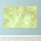 Mount Marcy Topographic Map - Adirondack Park Canvas Afdruk (Insitu (Houten vloer))