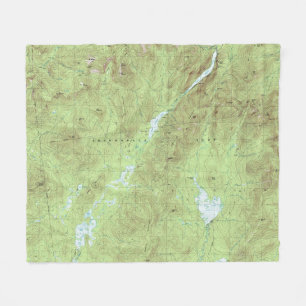 Mount Marcy Topographic Map - Adirondack Park Fleece Deken