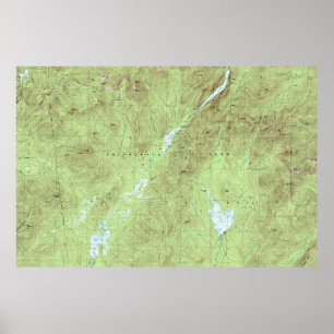 Mount Marcy Topographic Map - Adirondack Park Poster