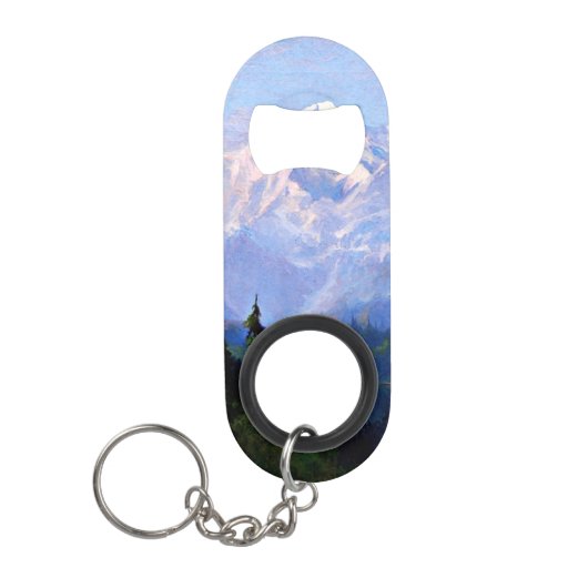 Mount McKinley, Alaska, kunstschilderij Mini Flessenopener (Voorkant)