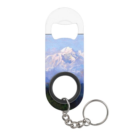 Mount McKinley, Alaska, kunstschilderij Mini Flessenopener (Achterkant)