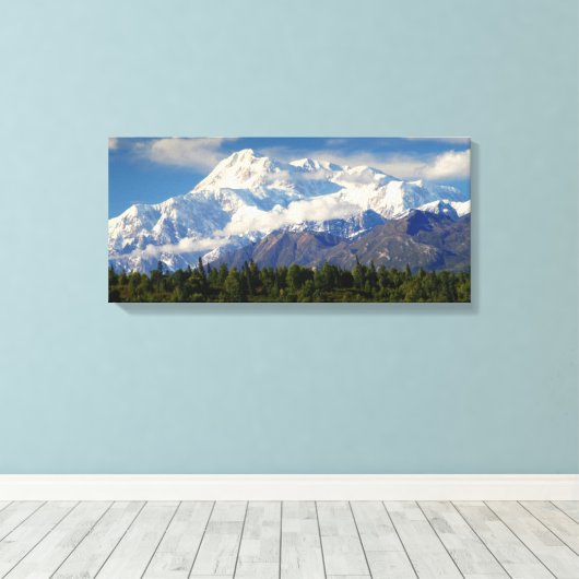 Mount McKinley Canvas Afdruk (Insitu (Houten vloer))