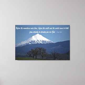 Mount McLoughlin - Psalmen 90:2 Canvas Afdruk