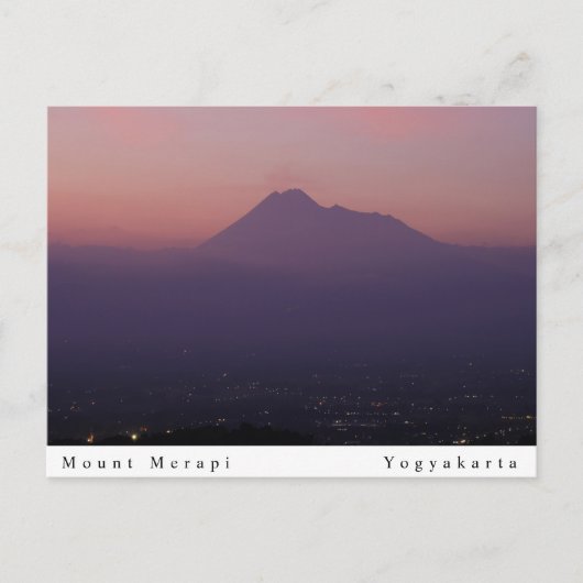 Mount Merapi Briefkaart (Voorkant)